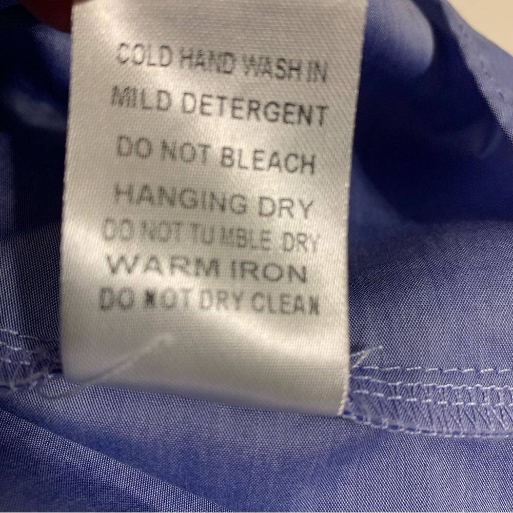 Karlie Light Blue Mini Dress with Navy Trim - Picture 13 of 13
